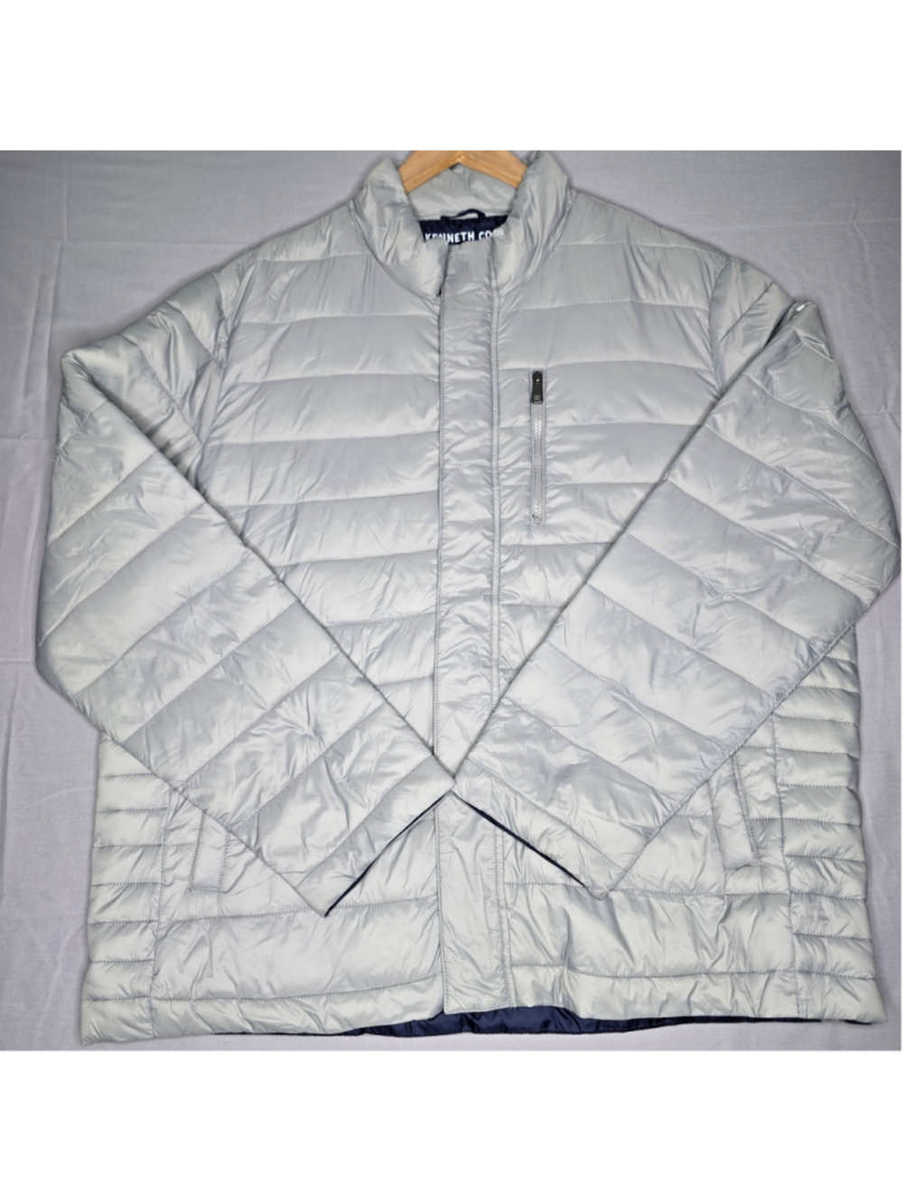 Kenneth Cole New York XXL Silver Gray Puffer Jacket